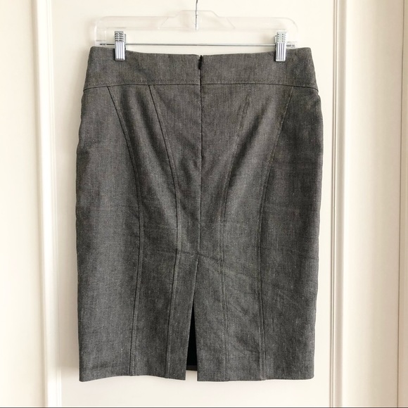 TEENFLO Stretch Linen Pencil Skirt Size 8 - Picture 3 of 8